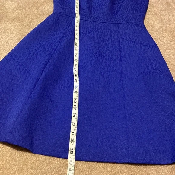 Tahari Blue Flare Dress - Picture 6 of 8